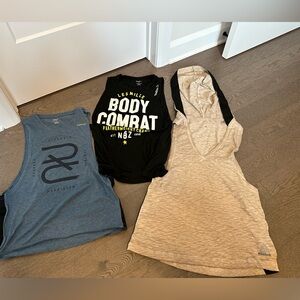 THREE NWOT Les Mills Body Combat Tank Tops